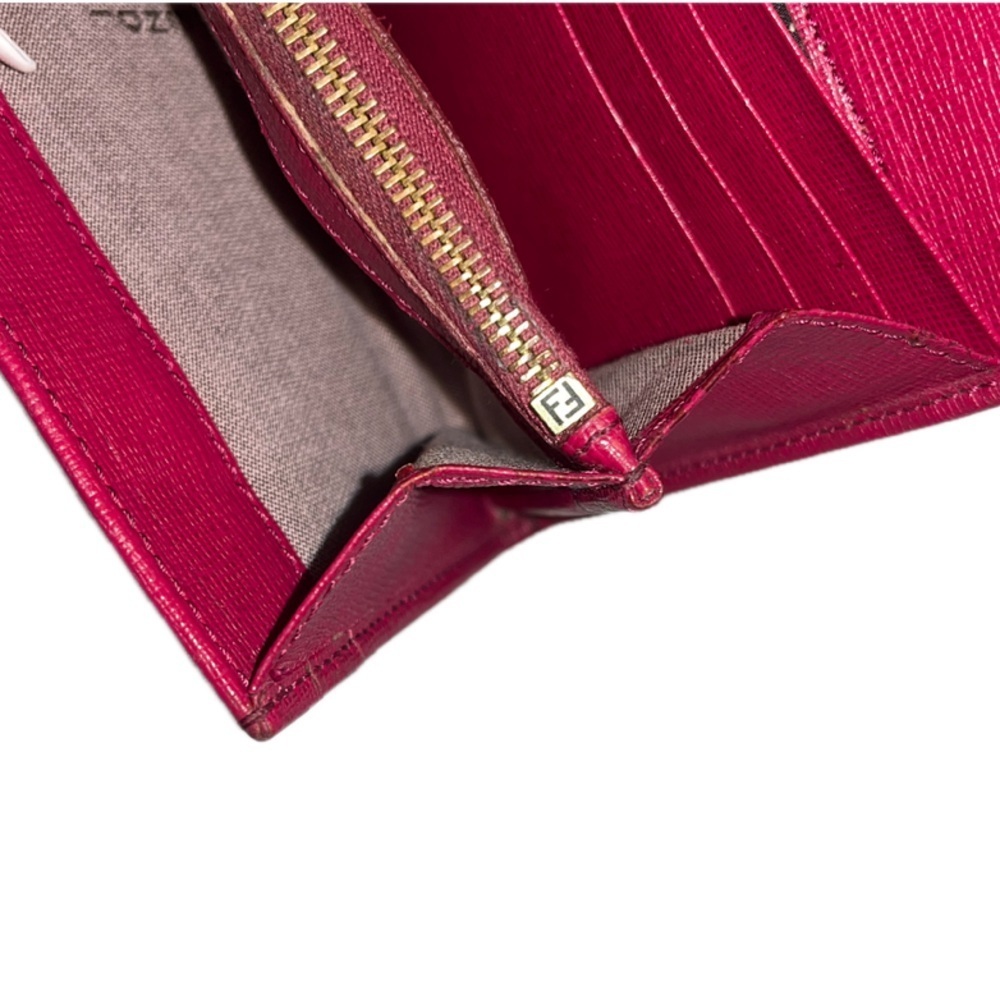 Fendi Women’s Leather Crayons Continental Wallet, Fuschia Pink - Picture 2 of 16